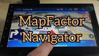 2DIN autoradio Android - MapFactor Navigator - GPS Navigace a Mapy