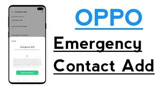 OPPO Phone How To Add Emergency Contact / Emergency Contact Kaise Add Karen OPPO Mobile Me