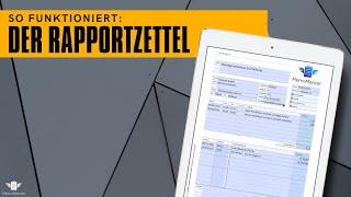 Der PDF Rapport Zettel für Handwerker  - so funktioniert's