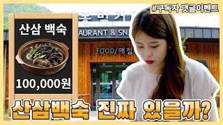 [주작맛집] ep. 8 산삼백숙이 실제로 있을까? (feat. D-50 기념 구독자 댓글 이벤트)