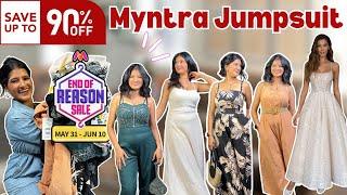 myntra end of reason sale 2024 haul  myntra jumpsuit haul  myntra tryon haul | party wear jumpsuit