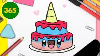 COME DISEGNARE TORTA KAWAII - Come disengnare cibo