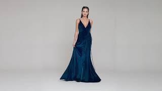 Wrap Navy Blue Velvet Sexy Bridesmaid Dresses | Yelure ️