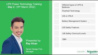 UPS Technology Training Day 2 -By  Ray Khan