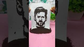 Lionel Messi Copa America Artwork with tea leaves  #lionelmessi #messi #viral #shorts #trending