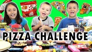 PIZZA CHALLENGE w  Tabasco Hot Sauce Jelly Beans (FUNnel V Family Fun)