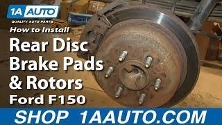 How To Replace Rear Disc Brake Pads and Rotors 04-10 Ford F150