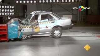 Nissan Tsuru Sentra B13 Crash Test Latin NCAP - NO Airbags