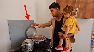 Sweet moments between a father and his little daughter, taking care of Diana‍/ Nomadic Documentary