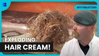 Testing Explosive Hair Cream - Mythbusters