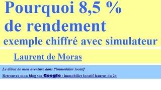 Investissement immobilier locatif  : Pourquoi 8.5 % de rendement Locatif ? immeuble au simulateur