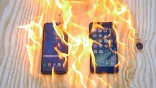 Burning Samsung Galaxy S8 Plus vs iPhone 7 Plus - Which Is Stronger?