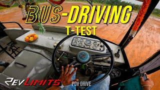 BUS Driving Lessons & "T" Test (HEAVY VEHICLE LICENCE) - #POVbusDriving #149 | RevLimits #bus