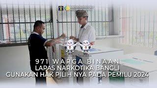 WARGA BINAAN LAPAS NARKOTIKA BANGLI GUNAKAN HAK PILIHNYA DALAM PEMILU TAHUN 2024