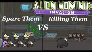 Each HQ Guards Difference (Spare/Kill)【 Alien Hominid Invasion 】