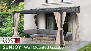 Sunjoy 10x12 Wall Mounted Metal Gazebo | Backyard Gazebo Ideas