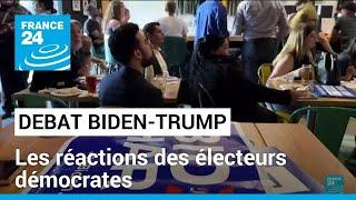 Débat Biden/Trump : les réactions des électeurs démocrates • FRANCE 24