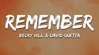 Becky Hill & David Guetta - Remember (Lyrics)