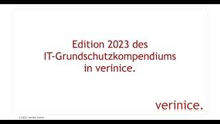 IT-Grundschutz-Kompendium Edition 2023 in verinice