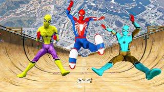 Spiderman vs Longest Ramp in GTA 5 - Jumping from Highest in GTA 5  (Spiderman Gameplay)