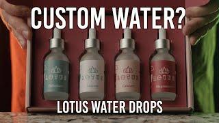 Customizable water for your coffee! Lotus Water Drops