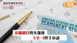 8月绿卡排期，亲属移民势头强劲，EB-3终于小动！移民局恐将再次浪费数万张绿卡配额！