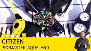 Японские дайверские часы на солнечной батарее Citizen Promaster Aqualand