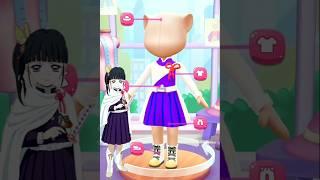 #demonslayer Kanao Tsuyuri makeover by my talking angela 2 #kanaotsuyuri #shorts