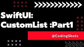 CustomListView - Swift UI Part 1 #SwiftUI #CustomTableView