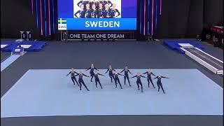 Sweden Juniors  Women's Team Floor 15th European Teamgym Championships Baku Azerbaijan @teamgym