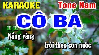 CÔ BA Karaoke Tone Nam Nhạc Sống Beat Hay | Huỳnh Lê