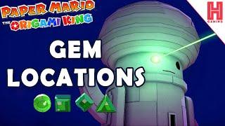 All 4 Ancient Slabs (Towers) Gem Locations  - Paper Mario - The Origami King