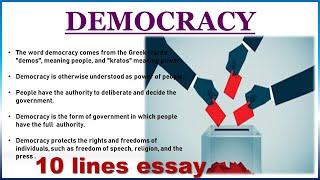 10 lines on Democracy|| 10 lines essay on Democracy