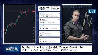 Trading & Investing: Major Grid Outage, Crowdstrike Collapse, Gold And Silver Flush, NFLX Earnings