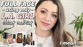 FULL FACE Using Only L.A. GIRL MAKEUP | Under $9 Makeup