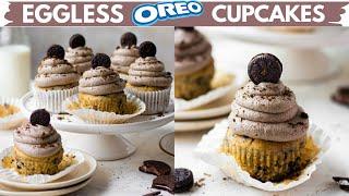 EGGLESS  OREO CUPCAKES with Oreo Buttercream Frosting | Eggless Baking | Bake With Shivesh