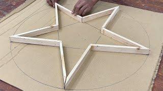 Skillful Hands Craft Wood Art - Extremely Outstanding Lucky Star Shaped Tea Table Design Idea