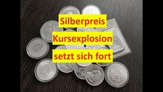 Silberpreis mit nächster Kursexplosion - Impuls setzt sich fort bei XAGUSD Silber