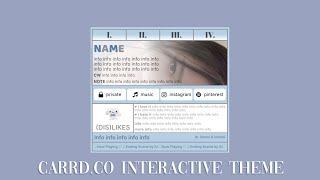 carrd.co interactive theme | messy phone tutorial ︎