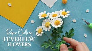 Paper Quilling Feverfew Flowers - Botanical Art - Paper Crafts