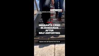 Migrants land in Honduras after self-deporting