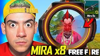 USE LA MIRA x8 POR PRIMERA VEZ EN FREE FIRE !! - TheDonato