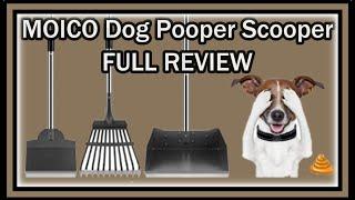 MOICO Dog Pooper Scooper Large Long Handle Metal Tray Rake and Spade Dog Waste Removal Set REVIEW