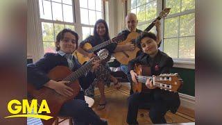 This family plays music together and calls themselves the 'Quarantined Quartet' l GMA Digital