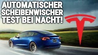 TESLA TEST AUTOMATISCHER SCHEIBENWISCHER BEI NACHT UND STARKREGEN MIT 2024.2.7 ️