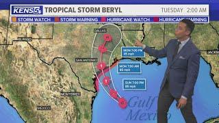 UPDATE | Beryl expected to strengthen into hurricane when it makes landfall