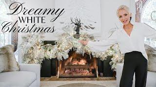 Dreamy White Christmas | Living Room Christmas Decor + My Music Room Reveal!