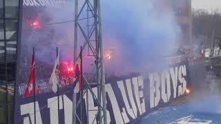 Bad Blue Boys Pyro show Vs Hajduk Split | February 2023