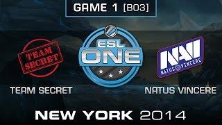 Team Secret vs. Natus Vincere US - Quarterfinal Game 1 - ESL One New York 2014 - Dota 2