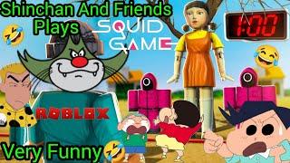 Shinchan And His Friends Plays Squid GameGone Very Funny (Roblox) GREEN GAMING